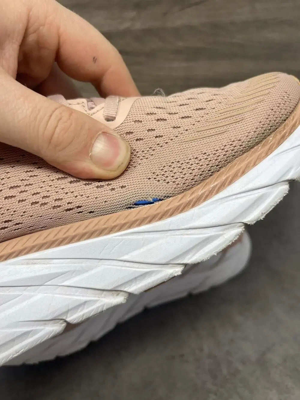 HOKA Clifton 7 Sneakers Womens Size 10 Misty Rose Pink Running Athletic Trainer - Picture 7 of 11